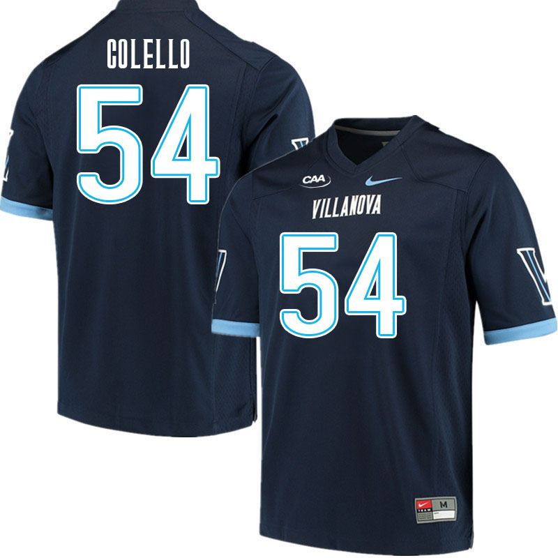 Men #54 Thomas Colello Villanova Wildcats College Football Jerseys Stitched Sale-Navy